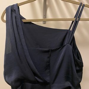 Reiss navy blue long dress